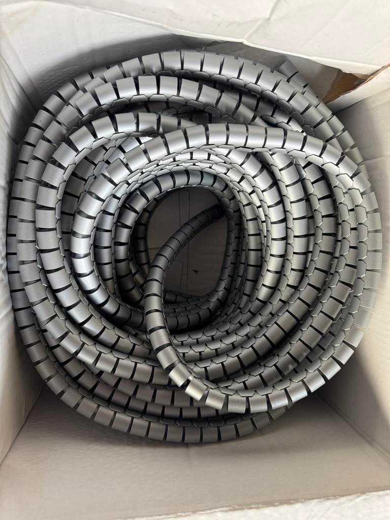 Kabelgoot Slit Tubing 20mm Zilver Polypropyleen 30 MTR, Ophalen of Verzenden, Nieuw, Kabel of Snoer