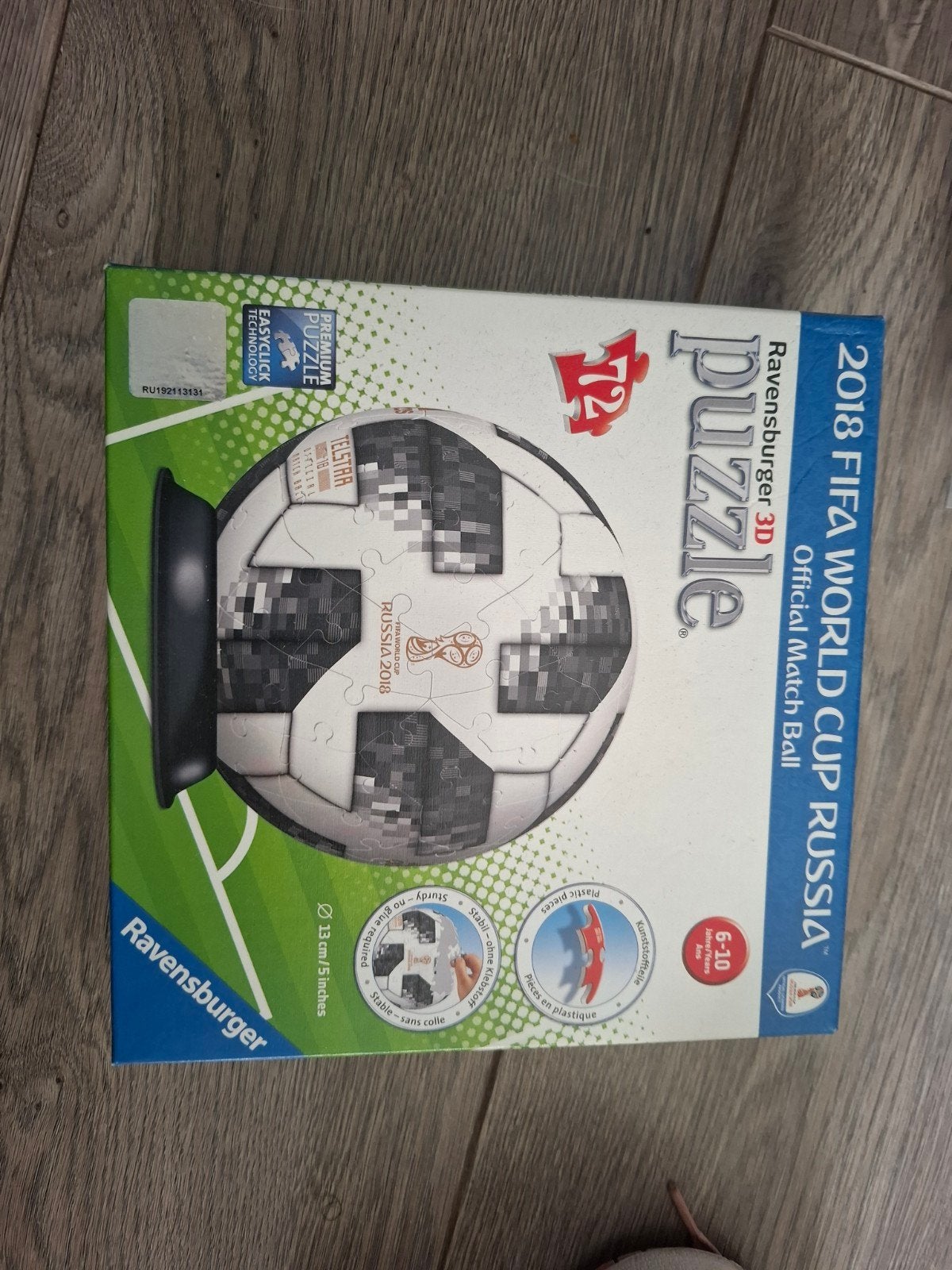 Ravensburger 3D Puzzel FIFA WK Rusland 2018 Voetbal, Ophalen of Verzenden, Minder dan 500 stukjes, Gebruikt, Rubik's of 3D-puzzel