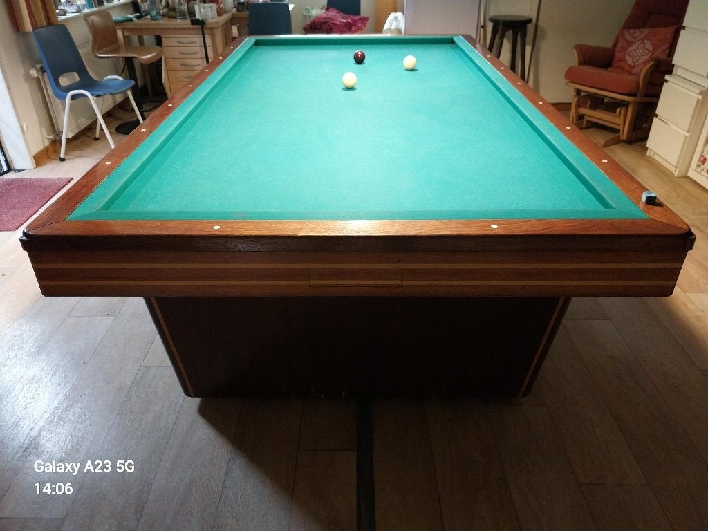 Biljarttafel 140 x 255 wedstrijdtafel gebruikt, Ophalen, Gebruikt, Biljarttafel
