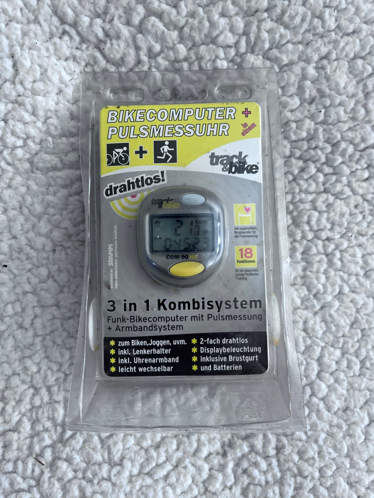 Track & Bike Fietscomputer + Hartslagmeter Draadloos, Ophalen of Verzenden, Draadloos, Nieuw