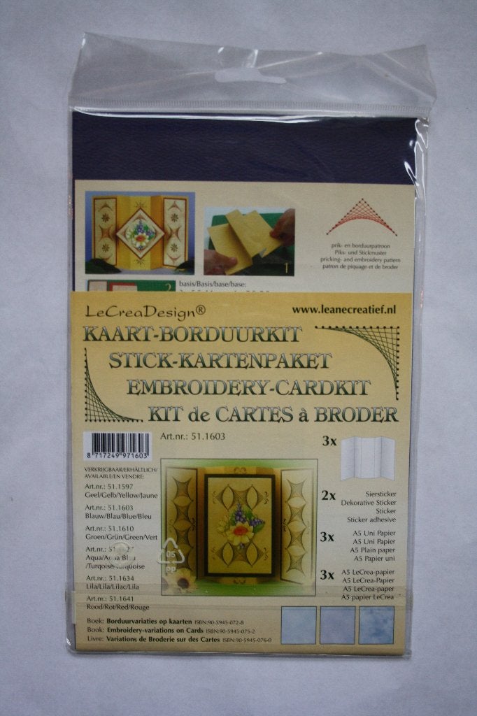 Spirella kaart-borduurpakket lila, Ophalen of Verzenden, Nieuw, Overige thema's, Blanco kaart of Basiskaart