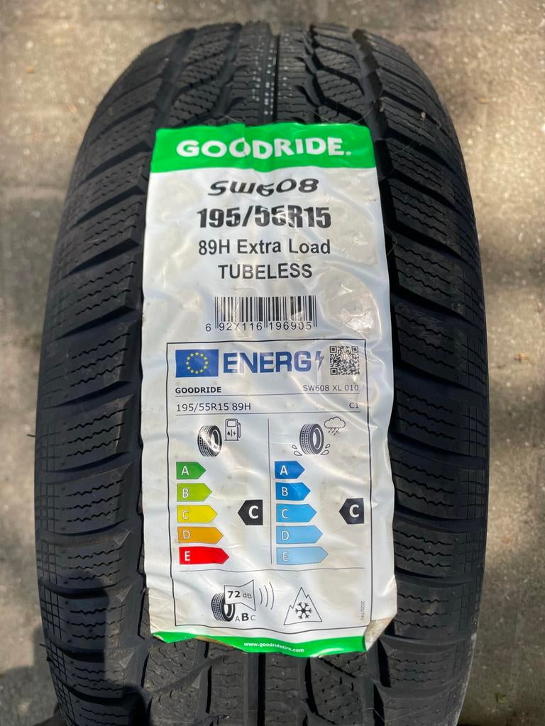 Nieuwe Goodride SW608 Winterbanden 195/55R15 89H Extra Load, Ophalen of Verzenden, Nieuw