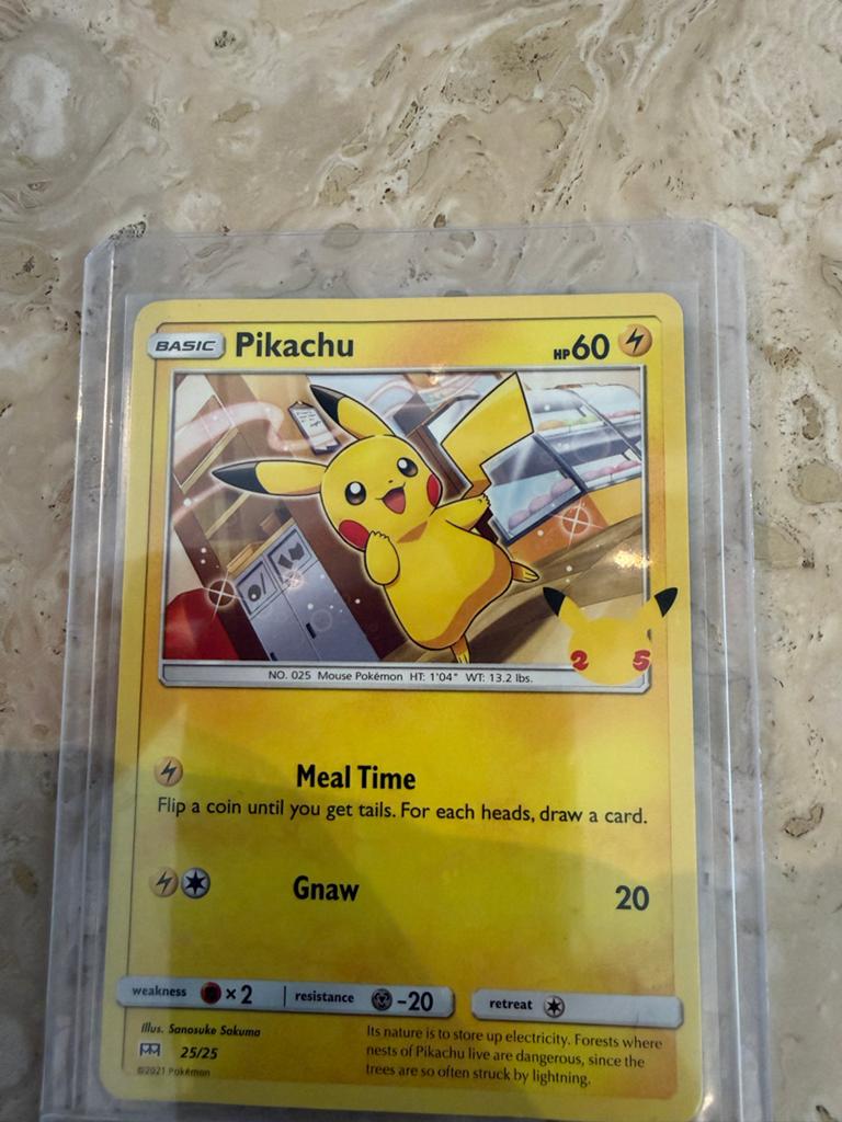 Pikachu McDonald's 2025 - 25/25 Pokémon kaart, Ophalen, Zo goed als nieuw, Losse kaart
