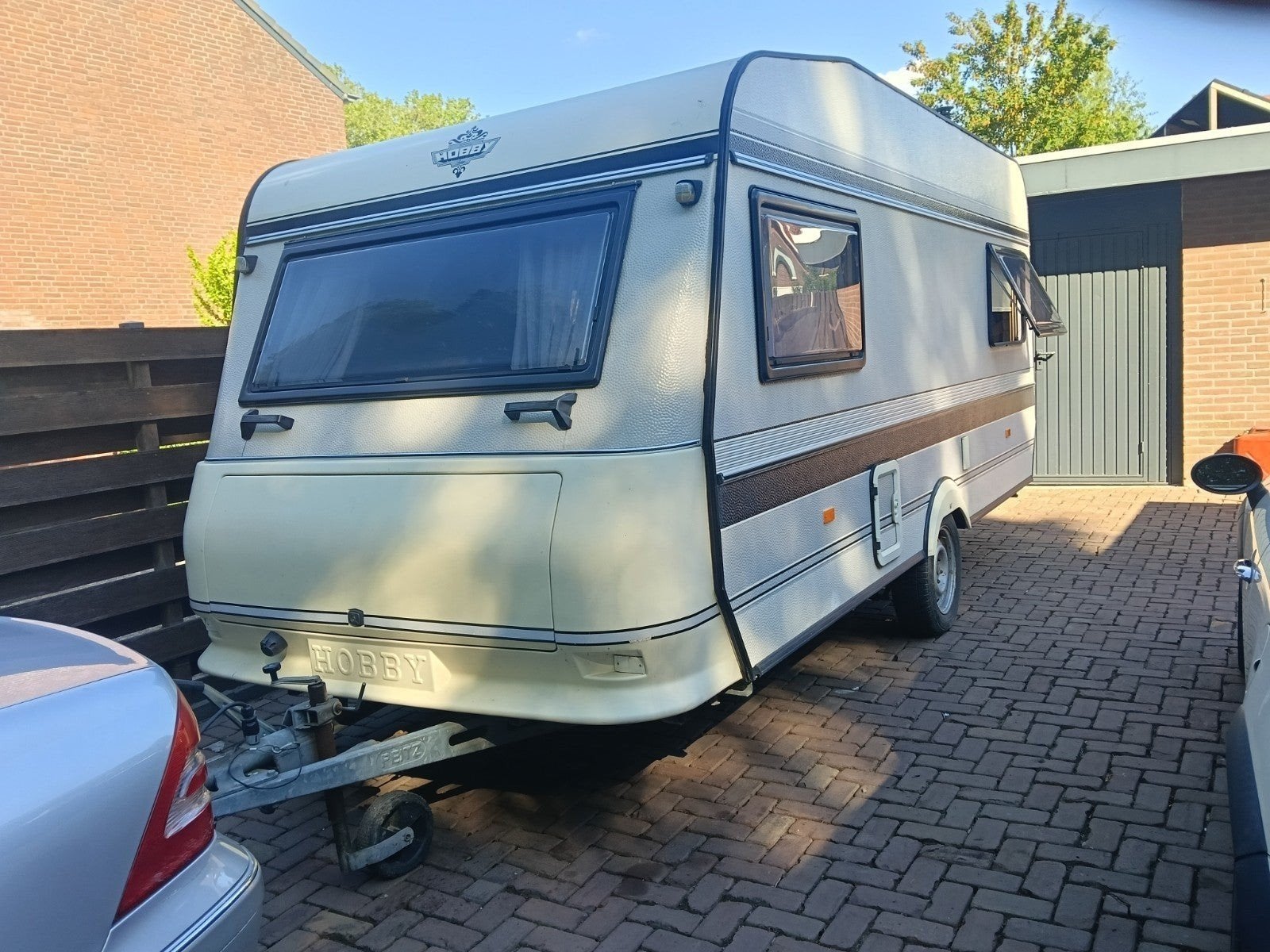 Hobby Prestige 460, Caravans en Kamperen, Rondzit, Hobby, Douche, Tot en met 4