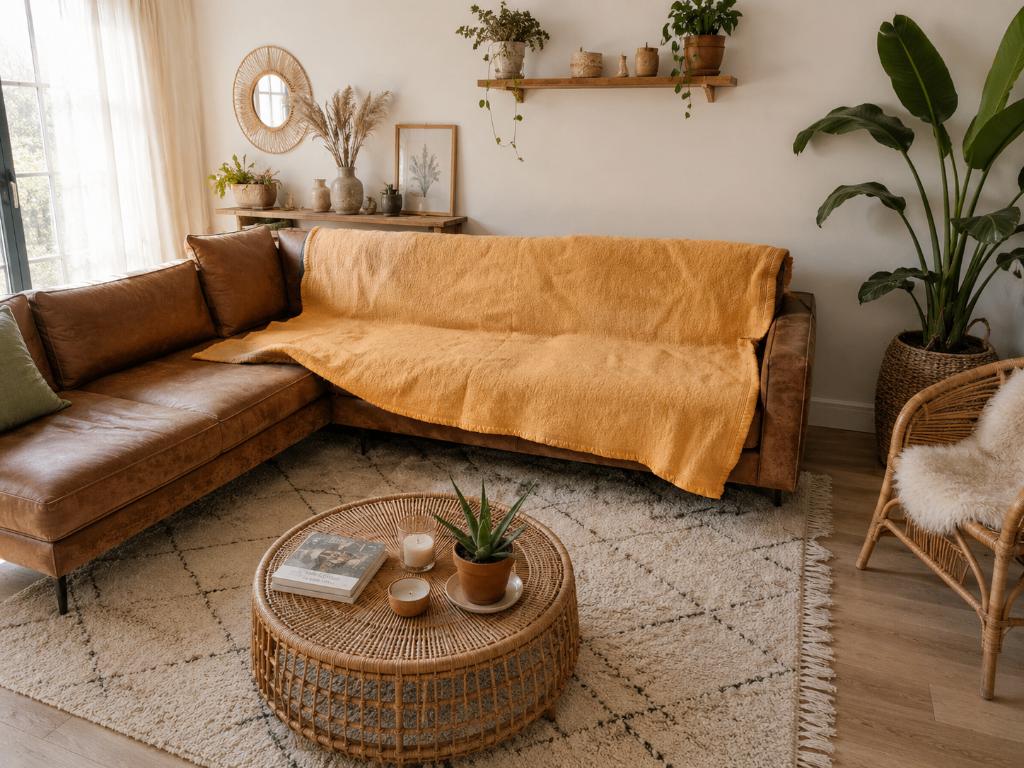 Vintage Franse wollen deken XL 180x220 – Ourson Woolmark, Ophalen of Verzenden, Zo goed als nieuw