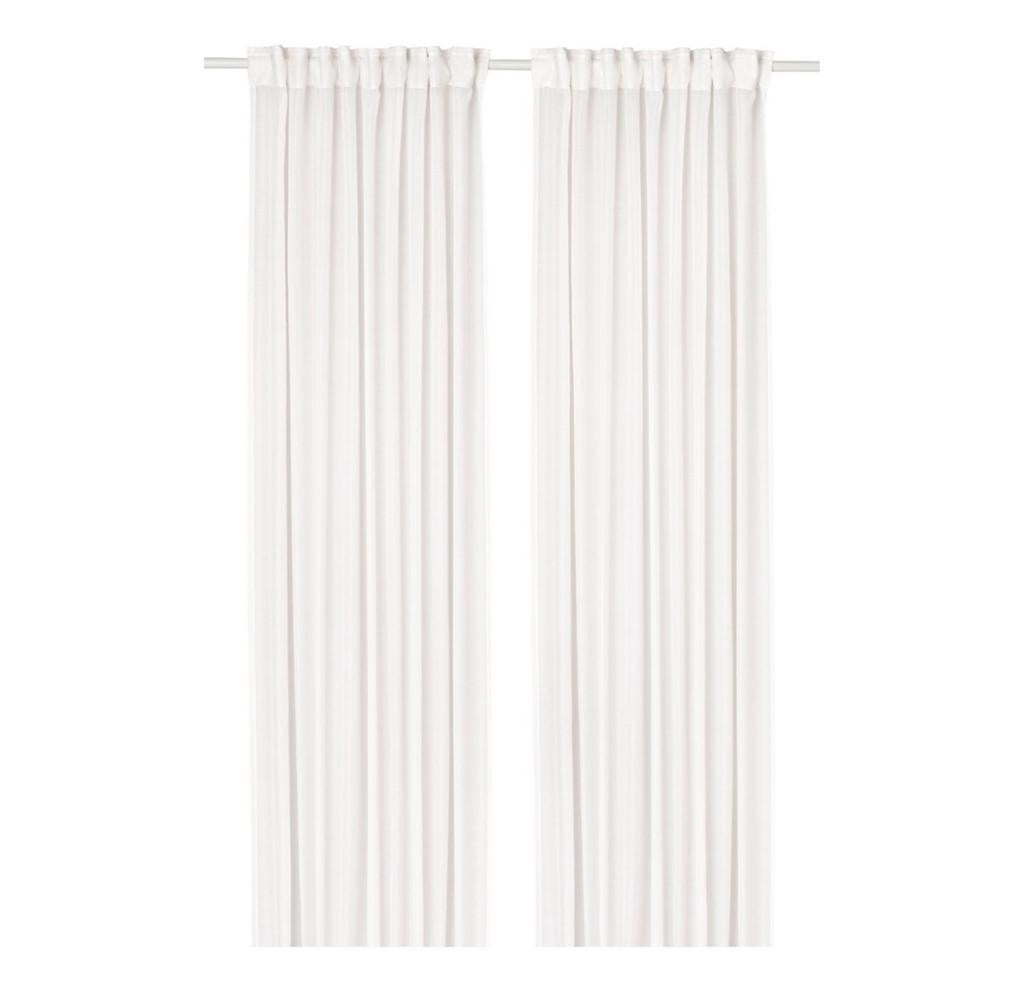 Nette Ikea Stenfrö vitrage gordijnen wit 2 paar, Ophalen, 100 tot 150 cm, 200 cm of meer, Wit
