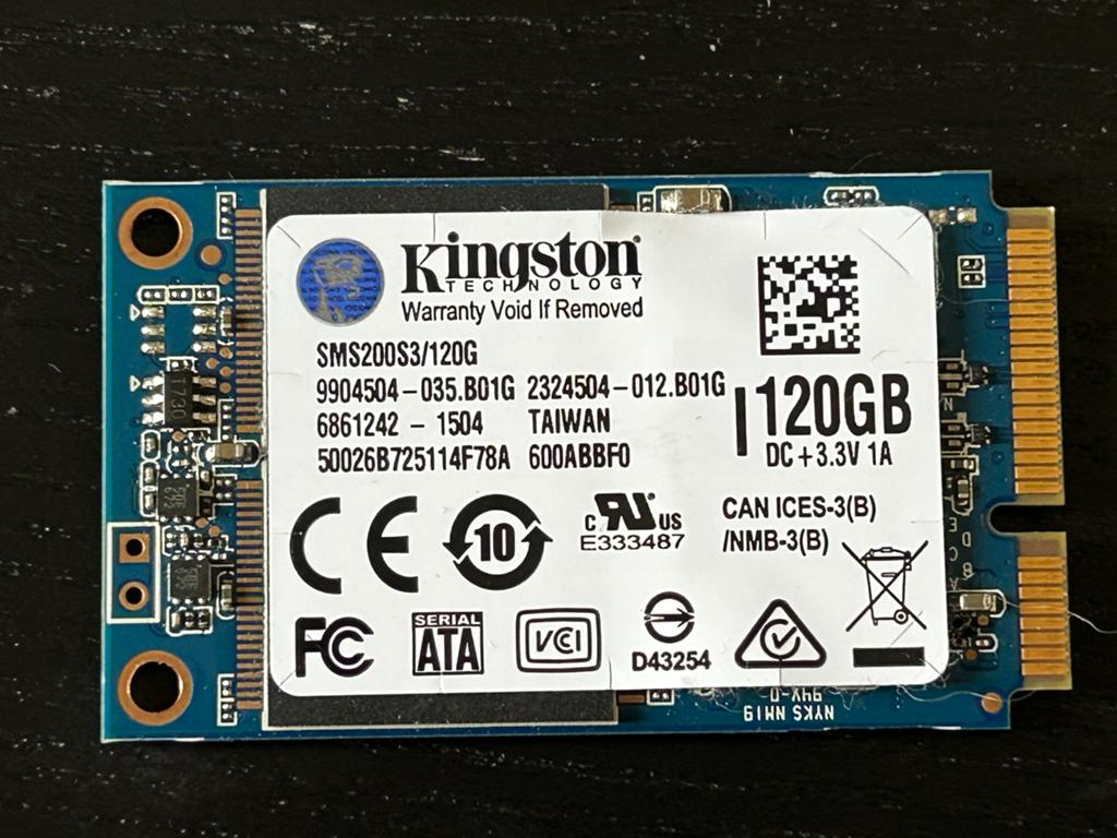 Kingston SMS200S3/120G 120GB SSD MSATA, Ophalen, Intern, Gebruikt, Server