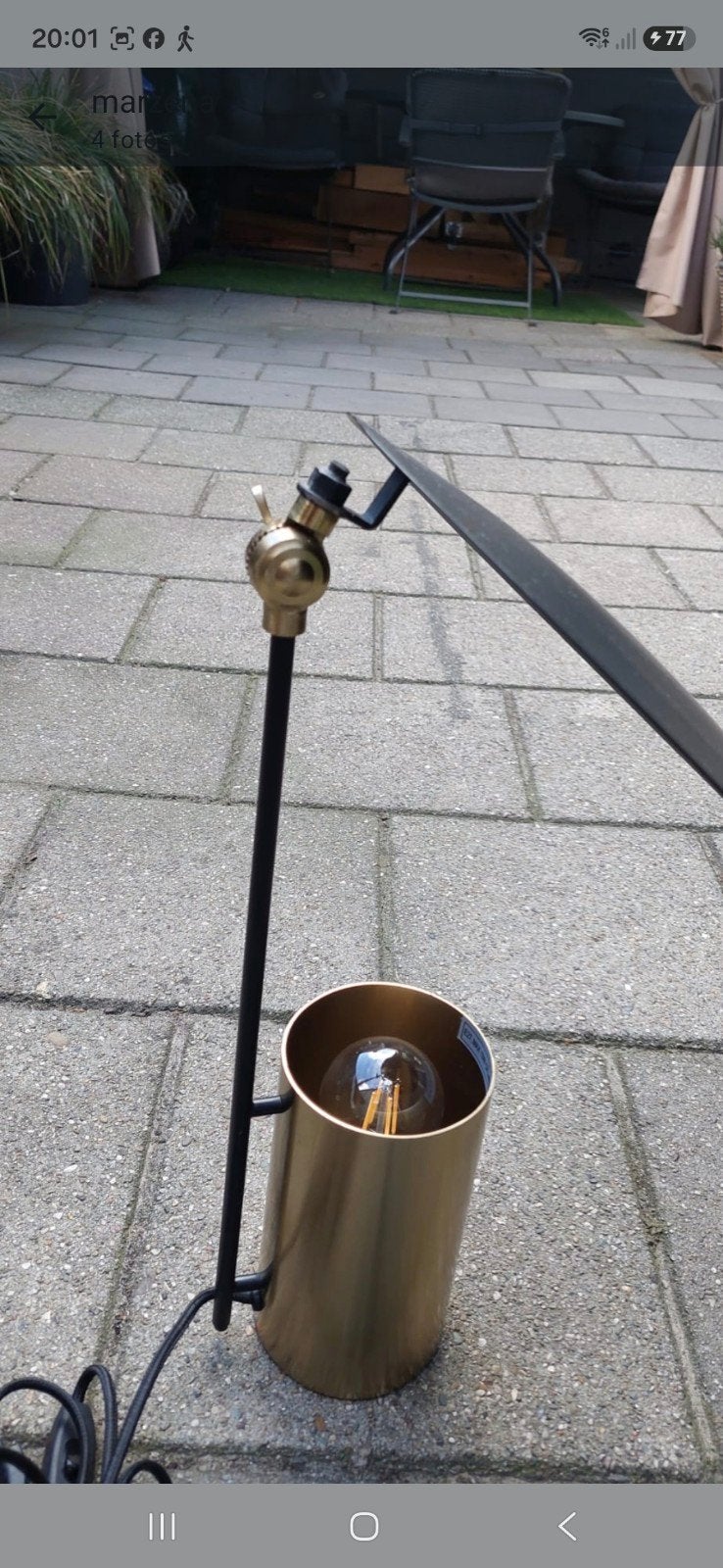 Prachtige Dutchbone Julius Tafellamp / Bureaulamp - Goud & Z, Ophalen of Verzenden, Zo goed als nieuw, Minder dan 50 cm