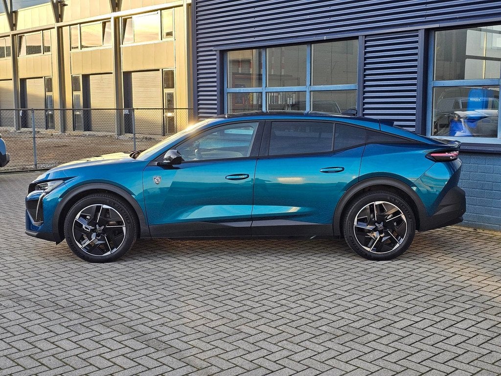 Peugeot e-408 GT Avantage 58 kWh 8 jaar fabrieks garantie, 12 maanden, Gebruikt, 213 pk, Blauw