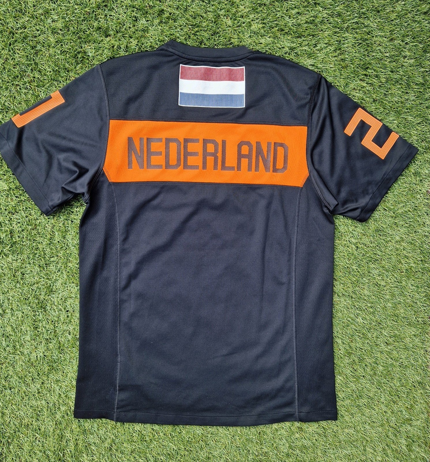 Nederlands elftal trainingsshirt 2010 KNVB Oranje shirt, Maat 48/50 (M), Zwart, Nike, Ophalen of Verzenden
