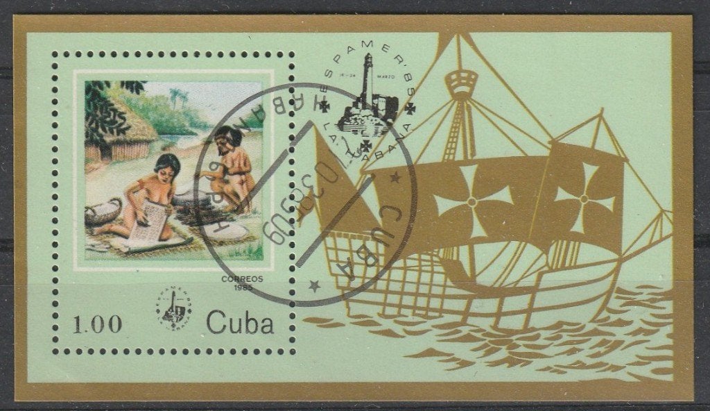 4290. Cuba Blok 89 gest. Postzegeltentoonstelling, Postzegels en Munten, Postzegels | Amerika, Ophalen of Verzenden, Gestempeld