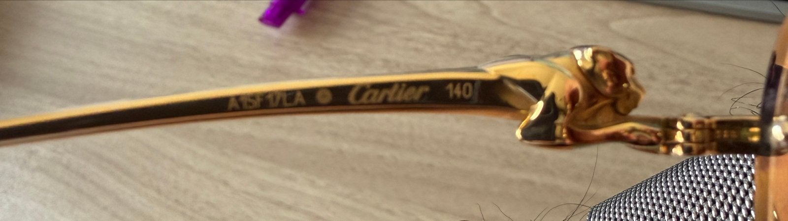 Originele Cartier Zonnebril - Panthère Cartier ct0281O-001, Ophalen, Zo goed als nieuw, Zonnebril, Overige merken