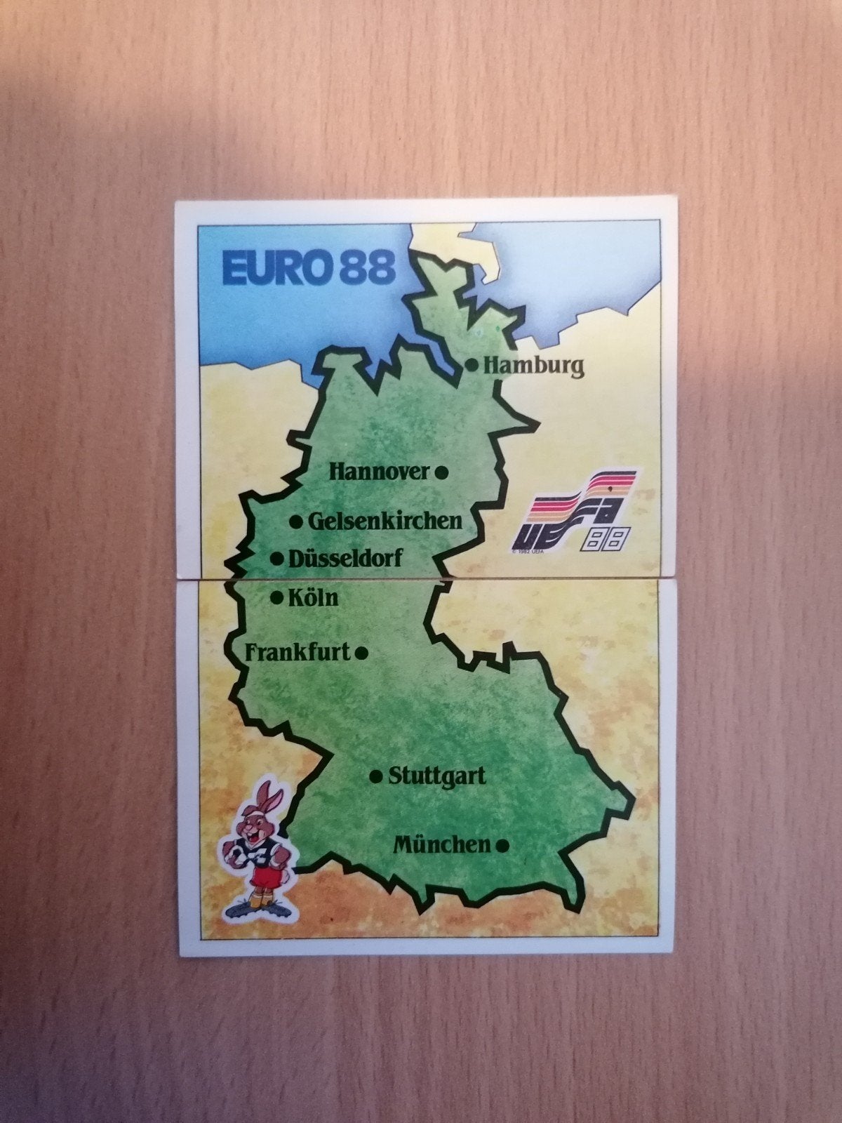 Panini Euro 88 #19 + #20 Euro 88 kaart., Ophalen of Verzenden, Zo goed als nieuw, Plaatje