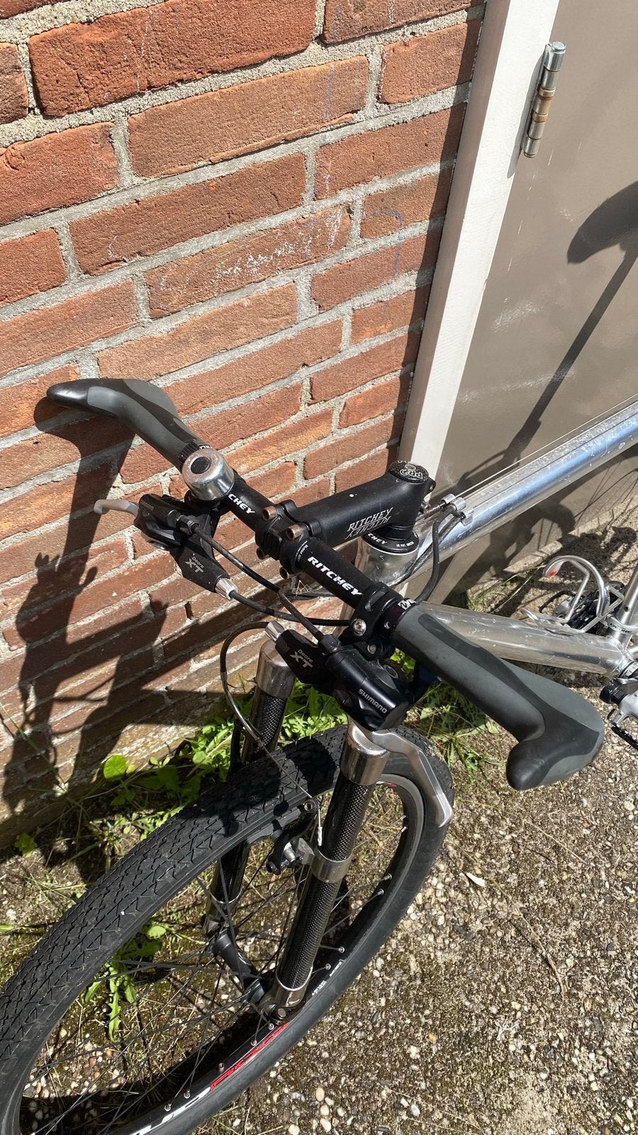 Lichte mountainbike/crosshybride - Shimano Deore XT, 49 tot 53 cm, Zo goed als nieuw, Geen vering, Ophalen