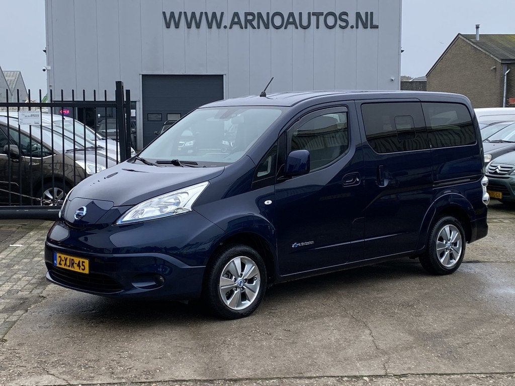 Nissan e-NV200 Evalia Connect Edition 5-DEURS, 5-ZITS, WEGEN, Auto's, Nissan, Gebruikt, 1514 kg, Blauw, Stoelverwarming