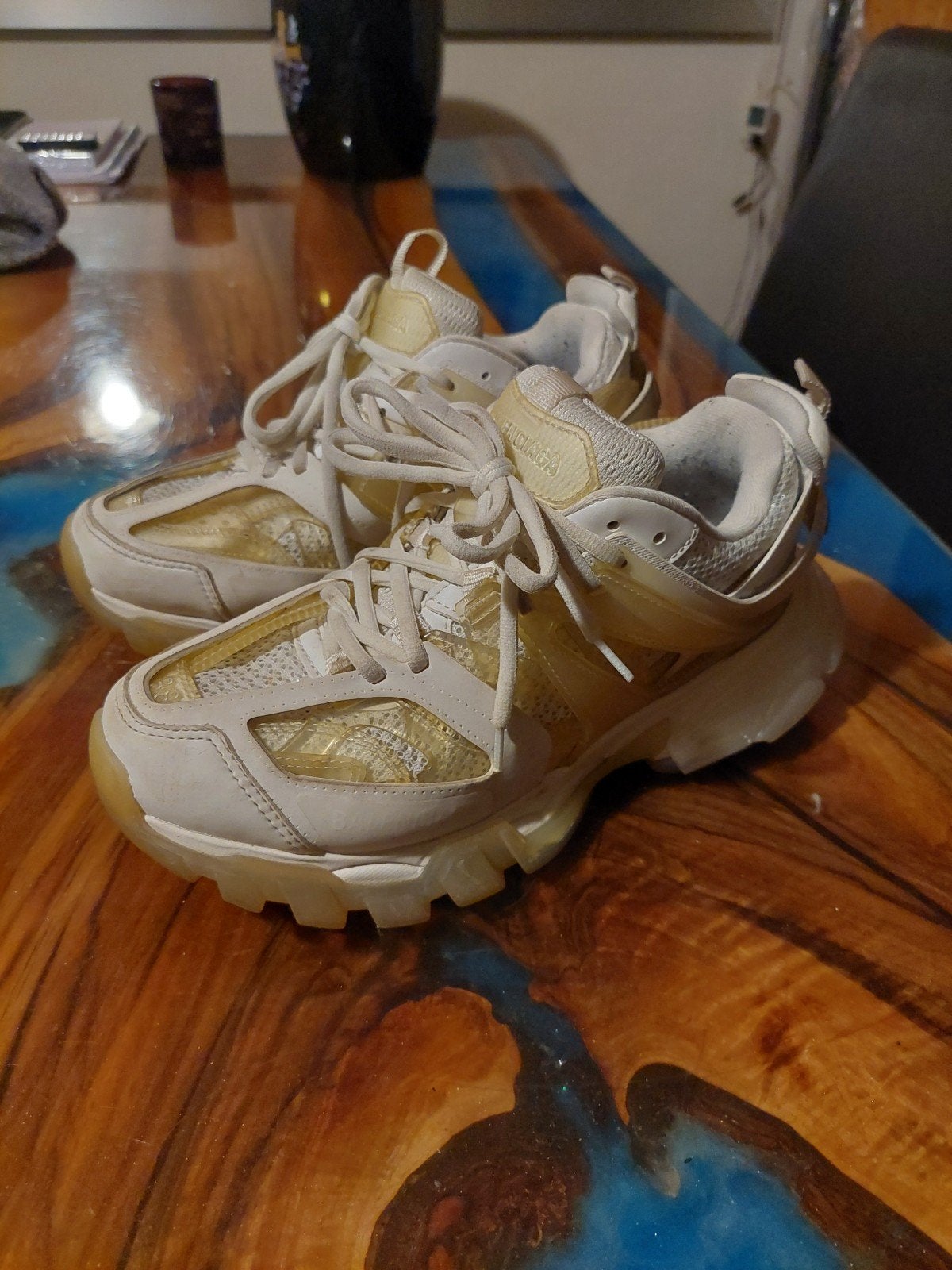 Balenciaga Track Clear Sole Sneakers Maat 48, Kleding | Dames, Balenciaga, Wit, Ophalen of Verzenden, Sneakers of Gympen