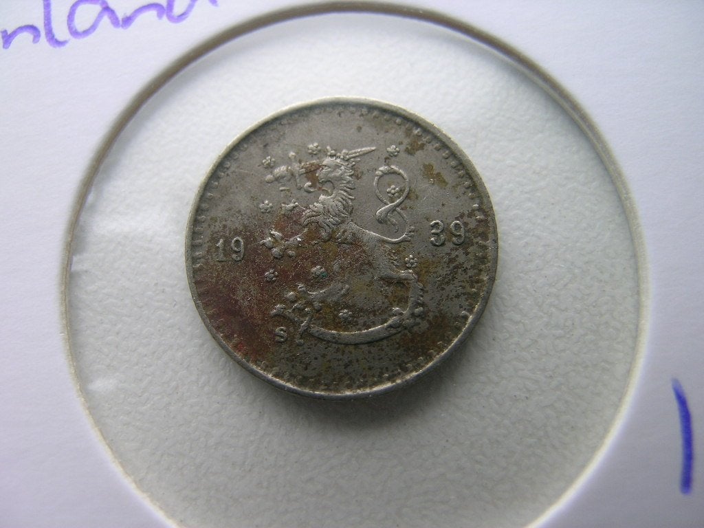 25 Pennia 1939 Finland, Ophalen of Verzenden, Overige landen, Losse munt