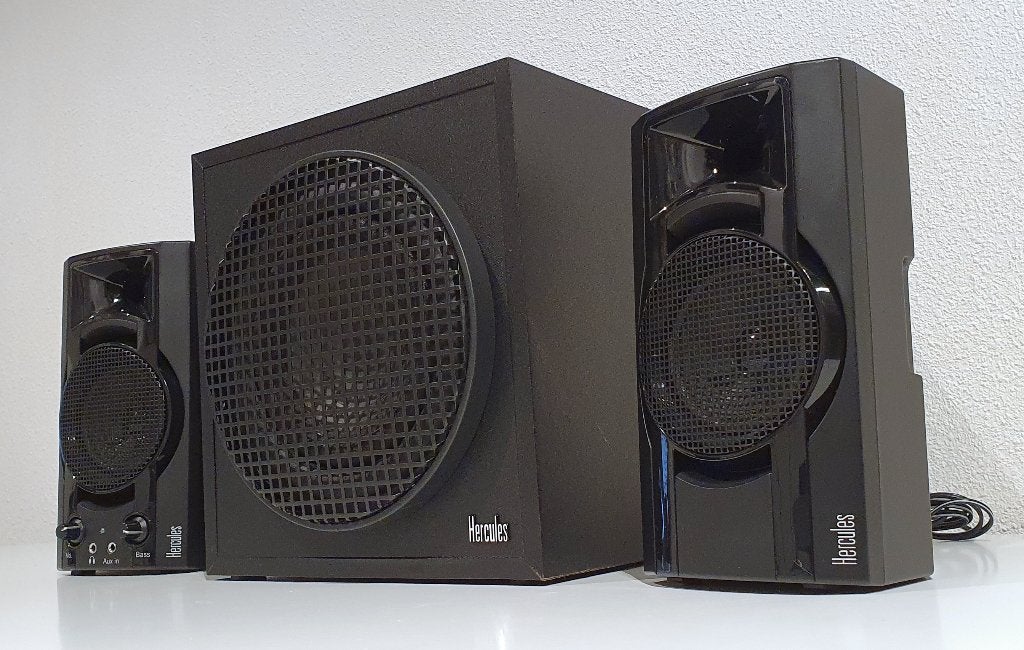 Luidsprekersysteem - Hercules XPS 2.1 BassBoost, Overige merken, Speakerset, Ophalen of Verzenden, S