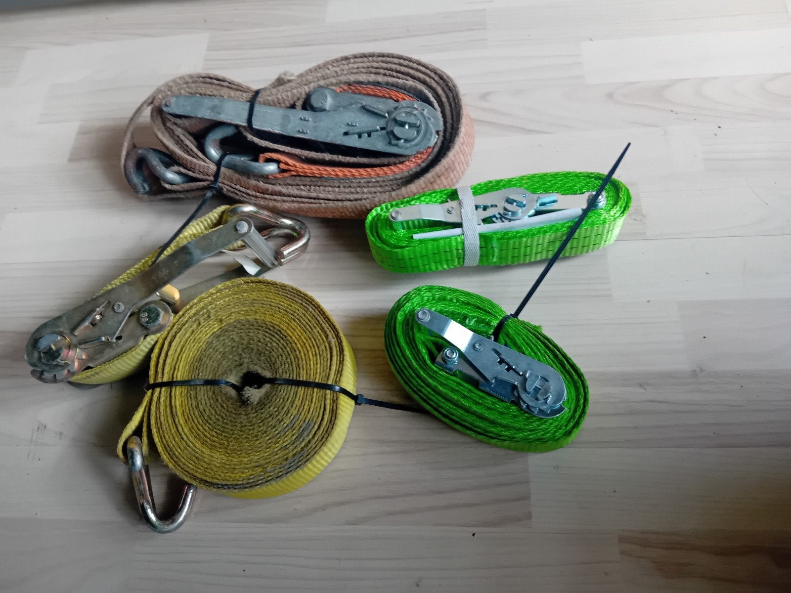 Spanbanden, Ophalen, Gebruikt