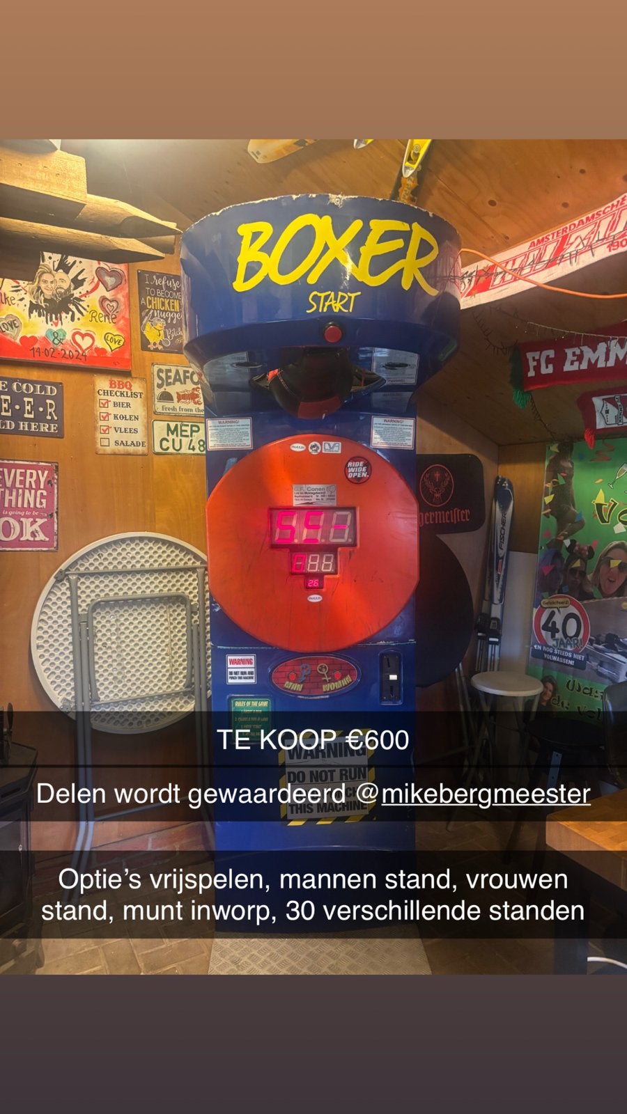 Boksbal machine in goede staat - Kleine reparatie nodig, Ophalen, Gebruikt