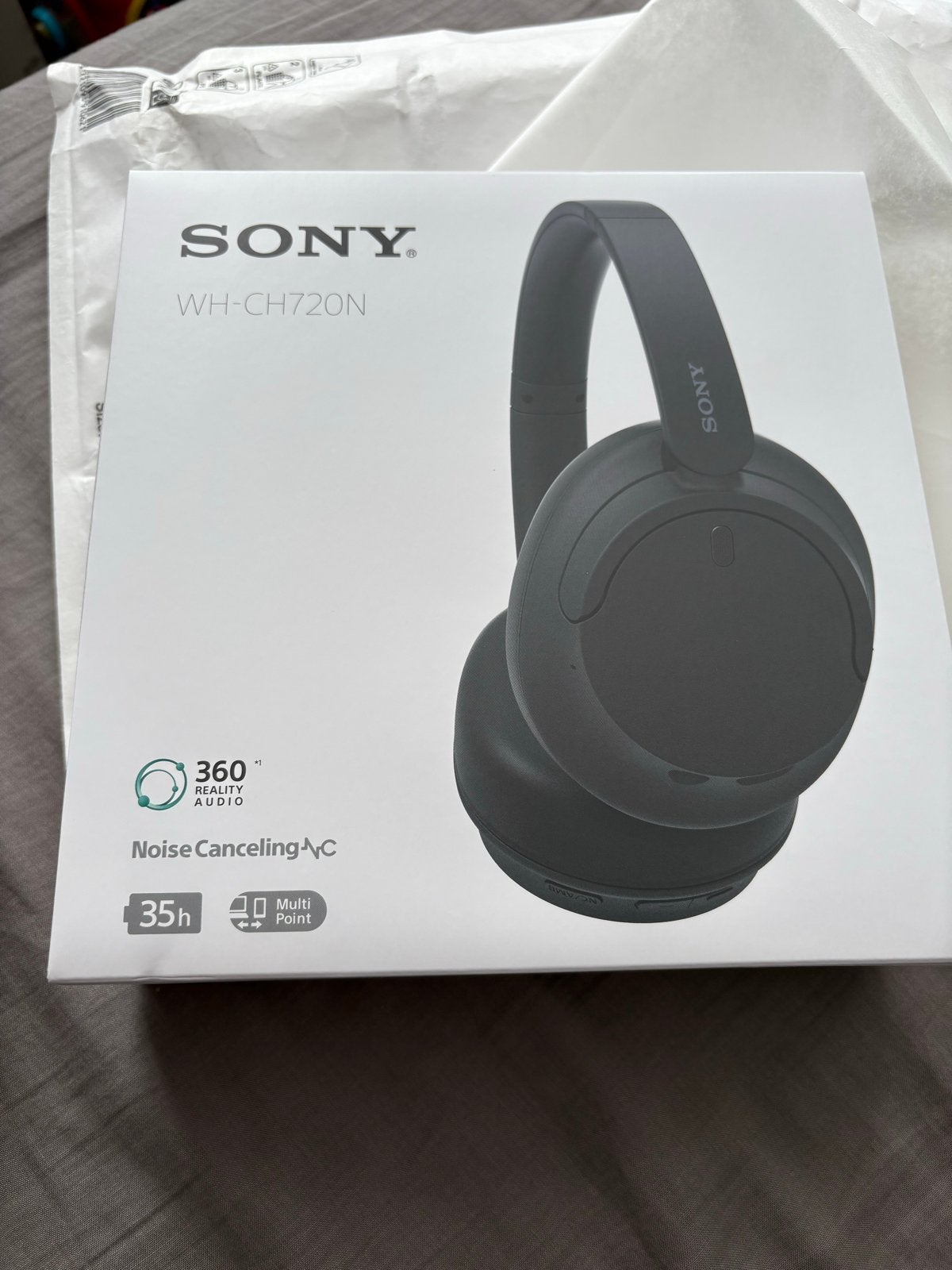 Sony WH-CH720N Draadloze Noise Cancelling Koptelefoon Zwart, Bluetooth, Nieuw, Ophalen of Verzenden, Zwart