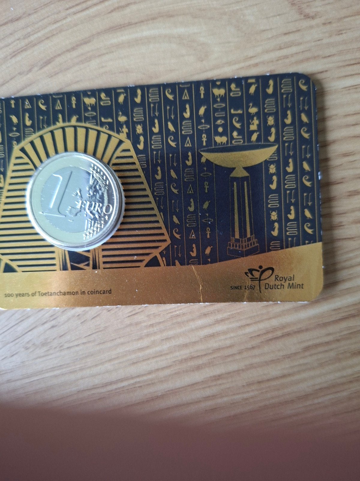 1 Euro Toetanchamon Coincard - Koninklijke Nederlandse Munt, Postzegels en Munten, Verzenden, Overige landen, 1 euro, Losse munt