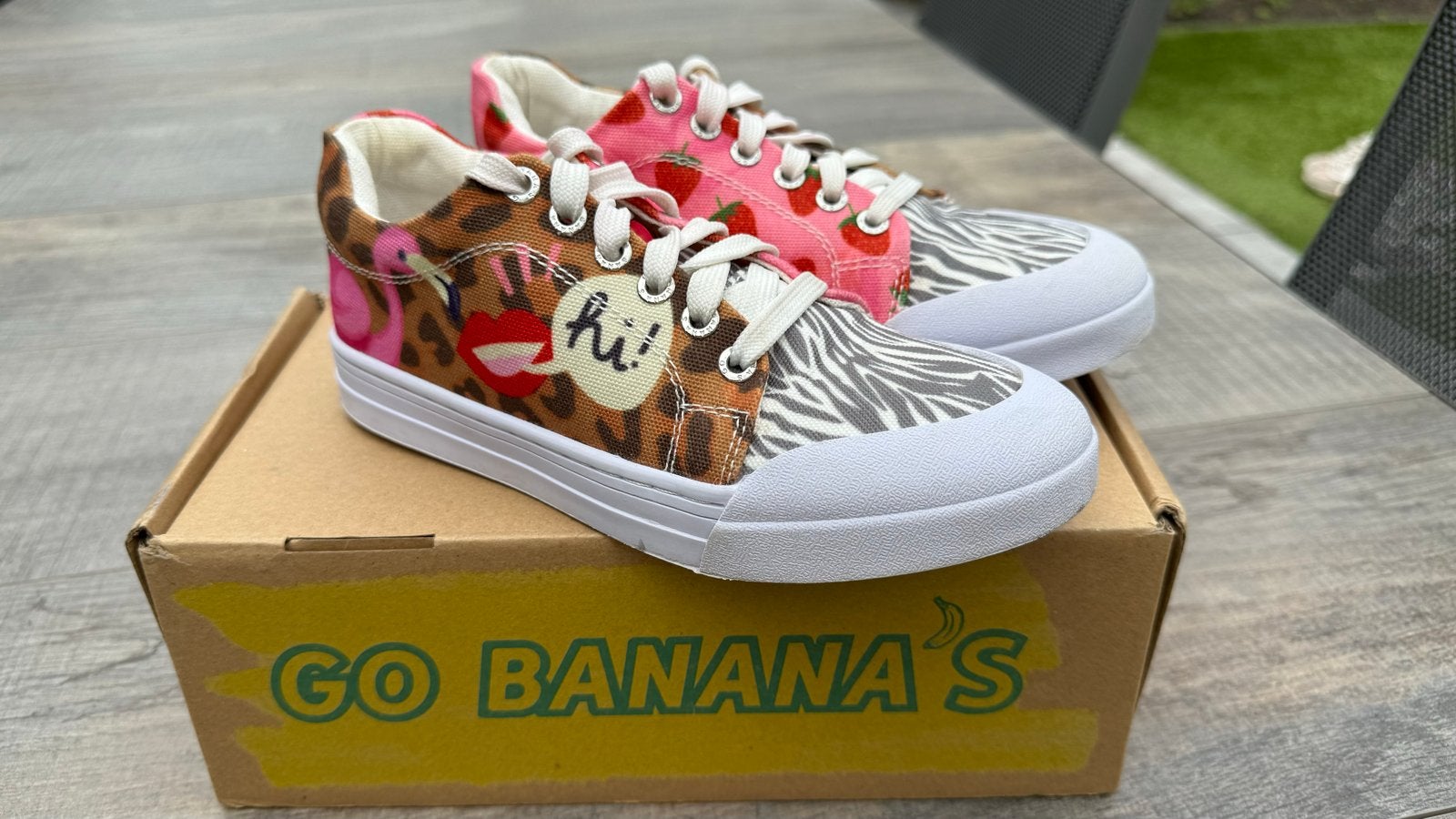 Go Bananas sneakers maat 33 - Leopard & Zebra print, Ophalen of Verzenden, Gebruikt, Jongen of Meisje, Schoenen