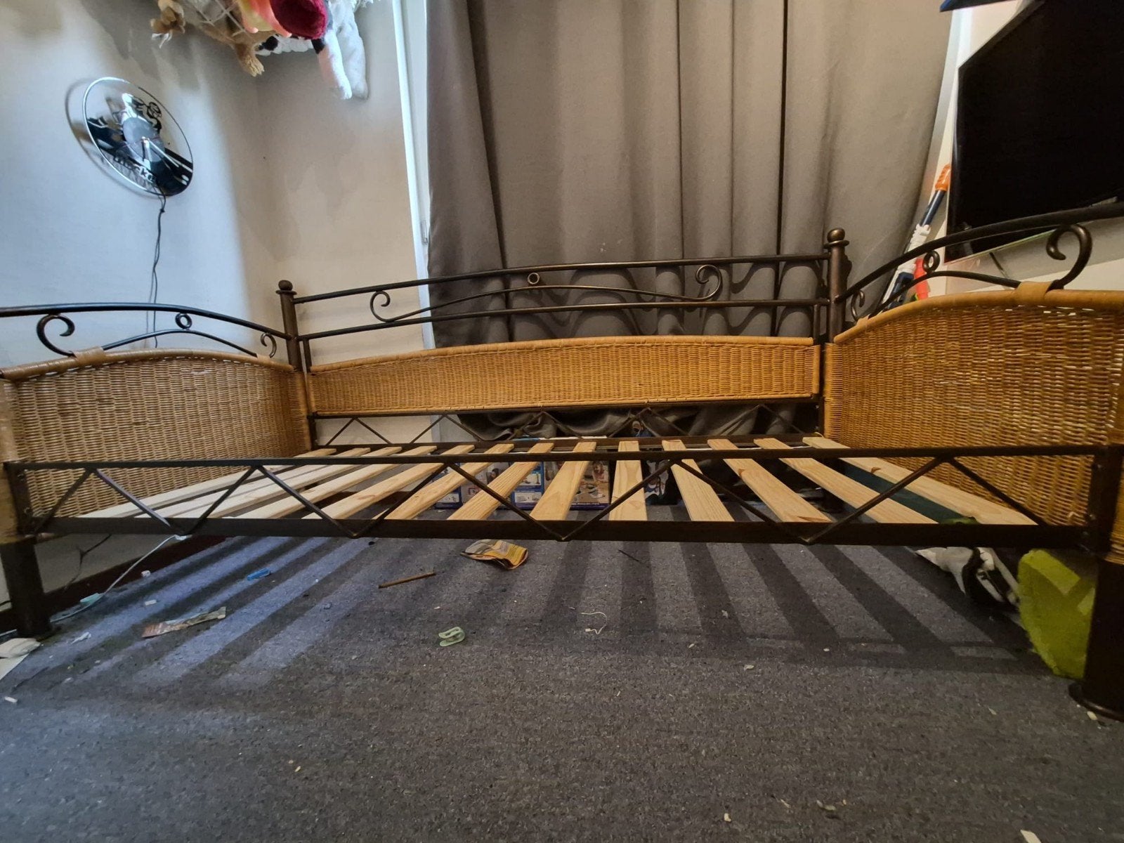 eenpersoons bed, Ophalen, 90 cm, Eenpersoons, Wit