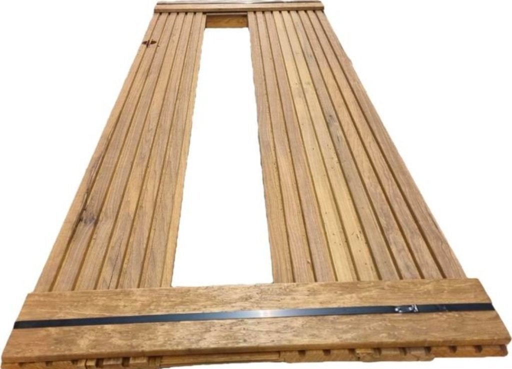 1.36 m2 triple rhombus profiel 2.8x13.0 cm - nr: HP262, Ophalen, Planken, Nieuw, Hardhout