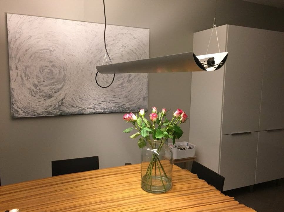 Belux, Updown, pendel armatuur, aluminium, Huis en Inrichting, Lampen | Hanglampen, Ophalen, Overige materialen, Gebruikt, Overige fittingen