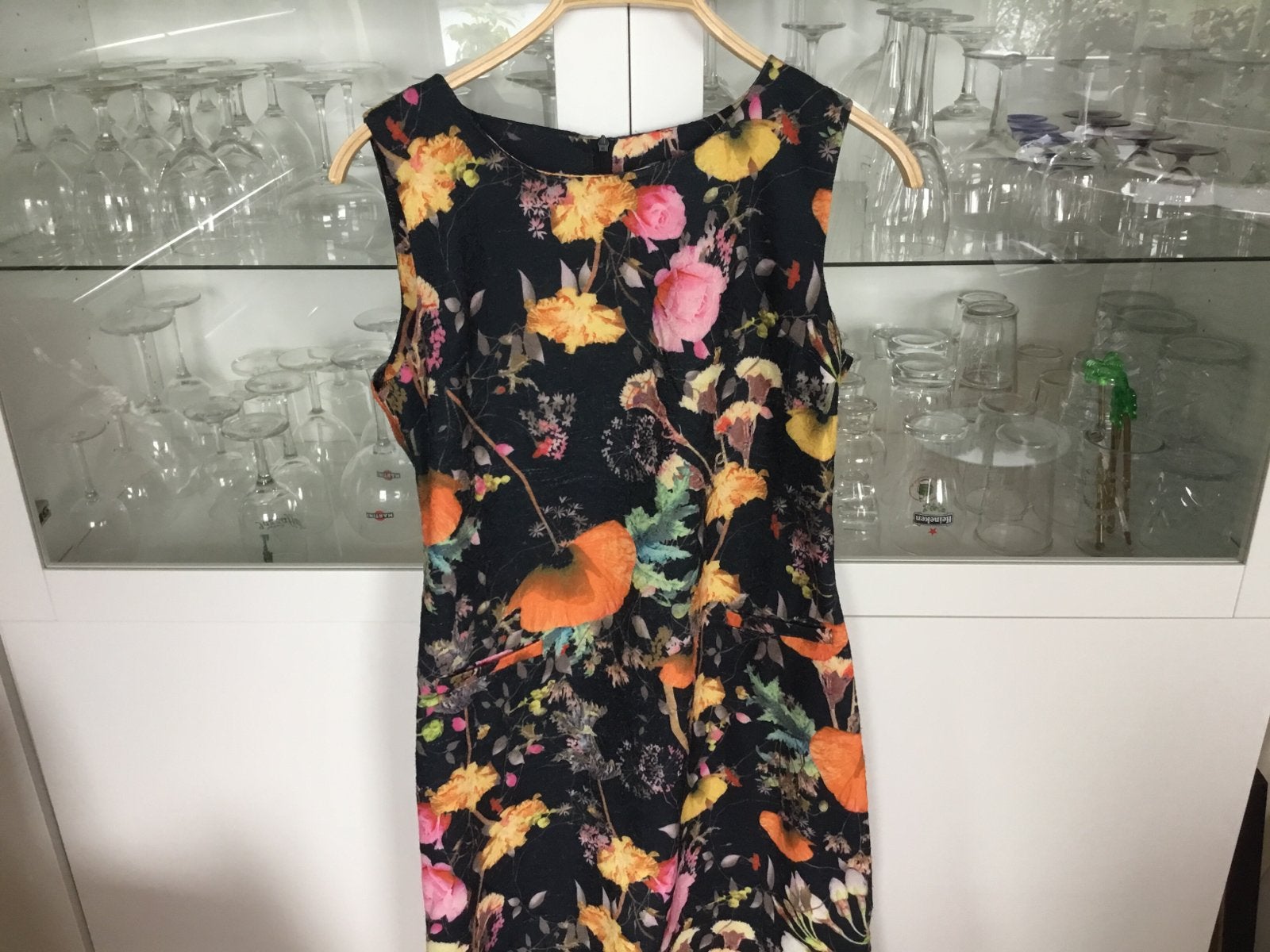Superstition jurkje met bloemenprint, mt 38/40, Kleding | Dames, Maat 38/40 (M), Meerkleurig, Ophalen of Verzenden, Knielengte