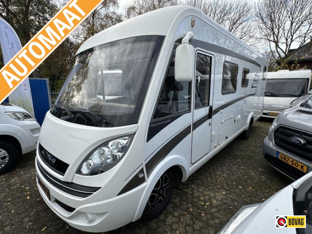 Hymer B 704 PL 3.0 M-JET 2016 180 PK AUTOMAAT+LITHIUM, Caravans en Kamperen, Ringverwarming, Fiat, Koelkast, Bedrijf
