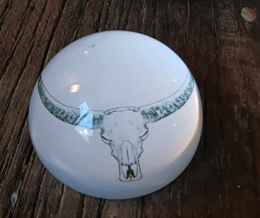 Presse papier Bull Horn, Antiek en Kunst, Antiek | Glas en Kristal, Ophalen of Verzenden
