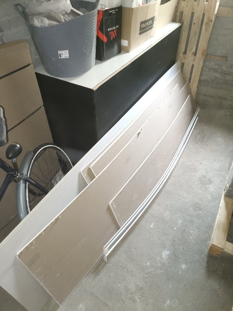 restpartij gips en spano platen, Ophalen