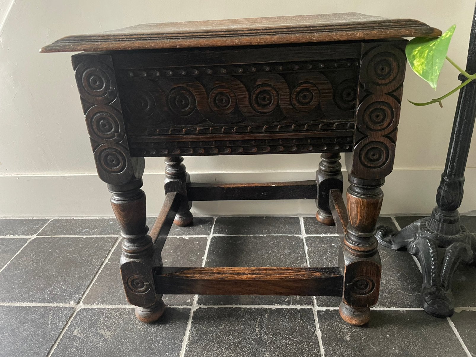 Joint stool kruk antiek, Ophalen of Verzenden