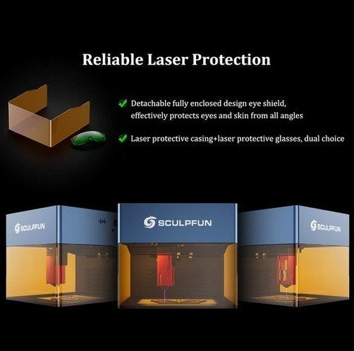 Foto 9 van Sculpfun iCube Pro 5W Lasergraveermachine