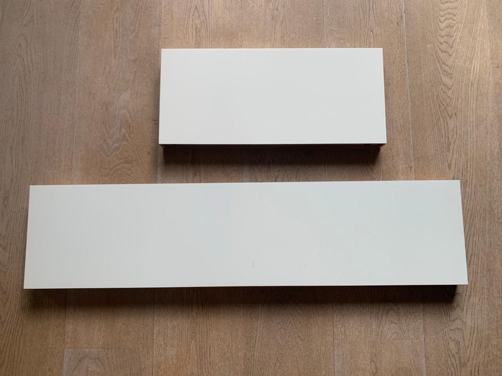 IKEA Lack wandplanken hoogglans wit (110 & 60 cm), Ophalen, Gebruikt