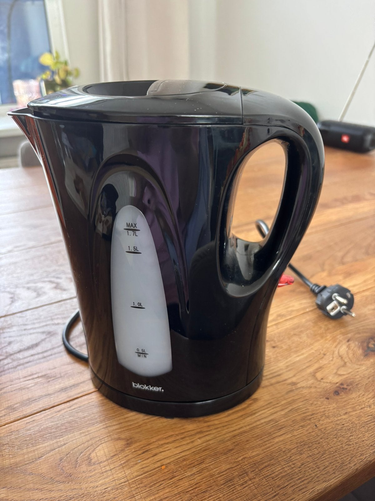 Nieuw in doos Blokker waterkoker 1,7 liter 2200W zwart, 1 tot 2 liter, Ophalen of Verzenden, Nieuw