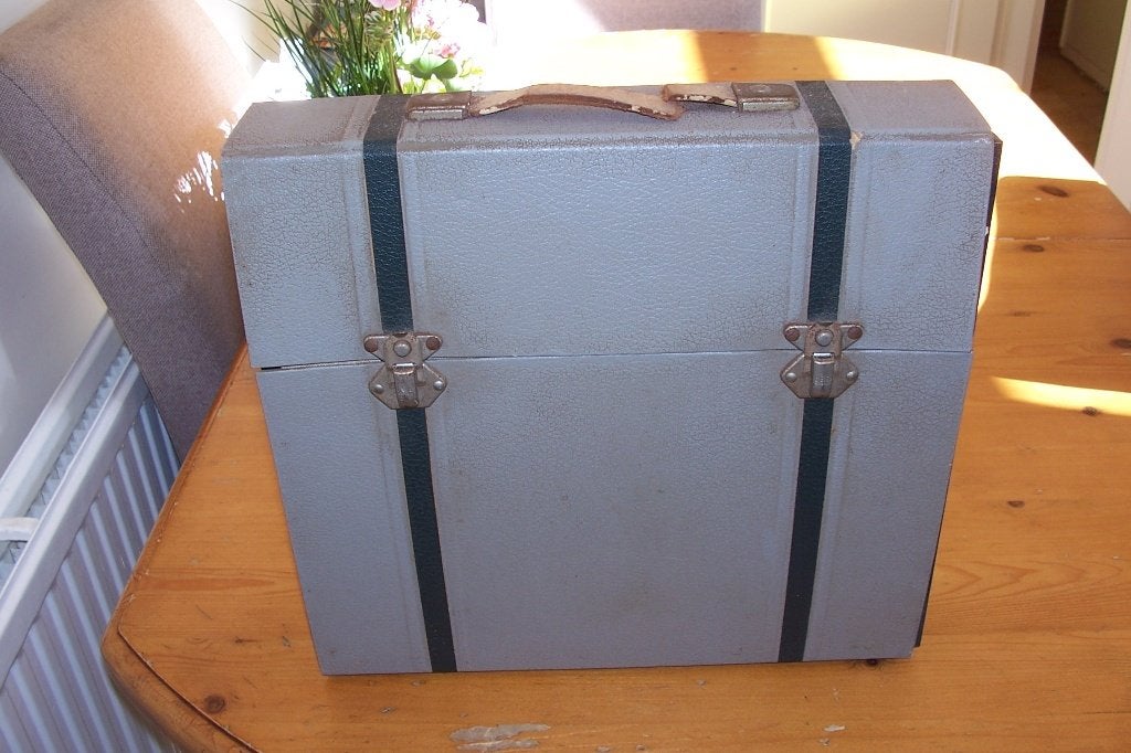 oude 78 toeren platen koffertje met een kapotte hengsel, Ophalen of Verzenden, Gebruikt, 10 inch