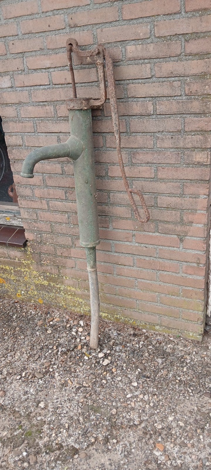 Antieke koperen waterpomp - Decoratief object, Antiek en Kunst, Ophalen, Koper