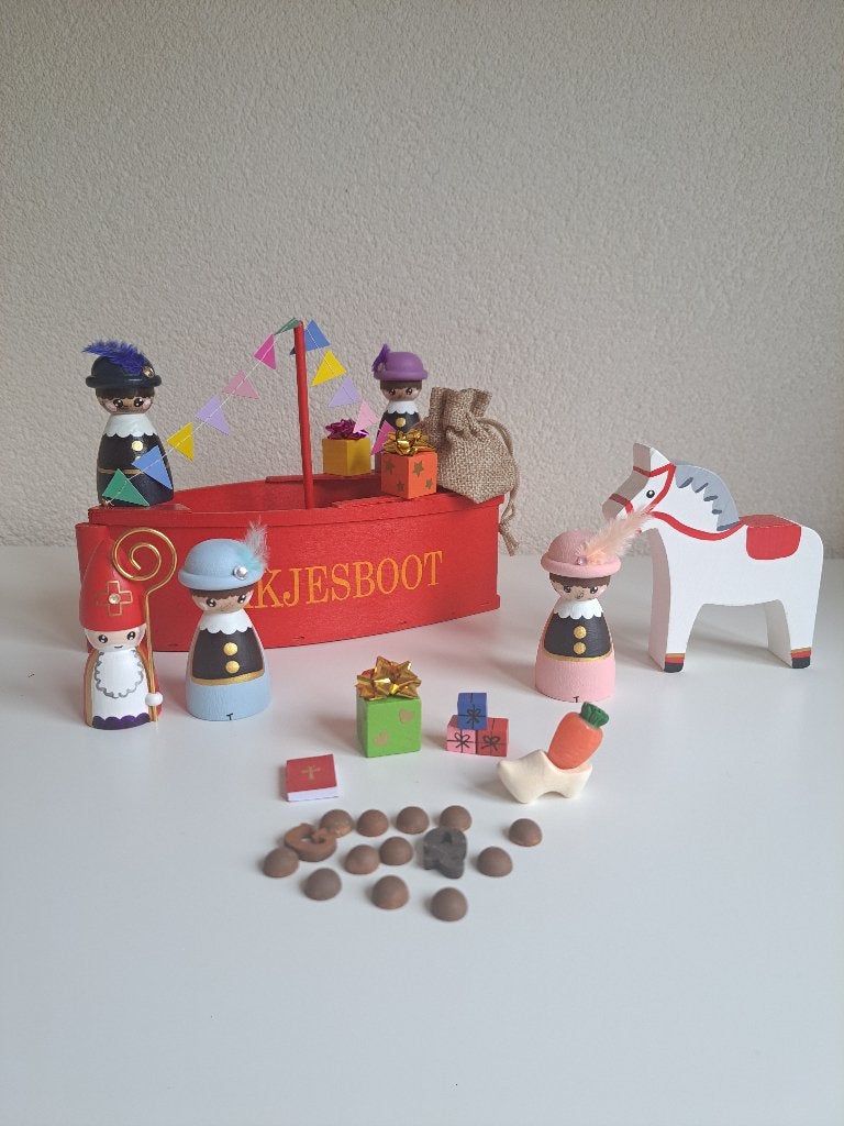 Pakjesboot sint en pieten pegdolls, Diversen, Ophalen of Verzenden, Nieuw