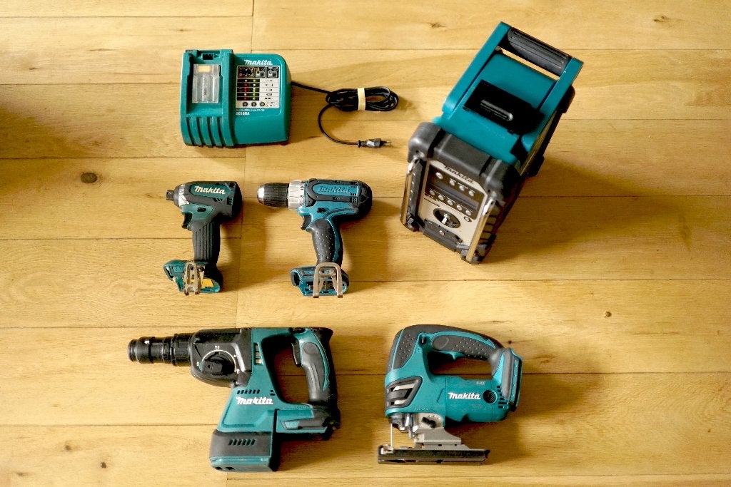 Makita 18v set, Doe-het-zelf en Verbouw, Ophalen, Gebruikt, Overige typen, Variabele snelheid