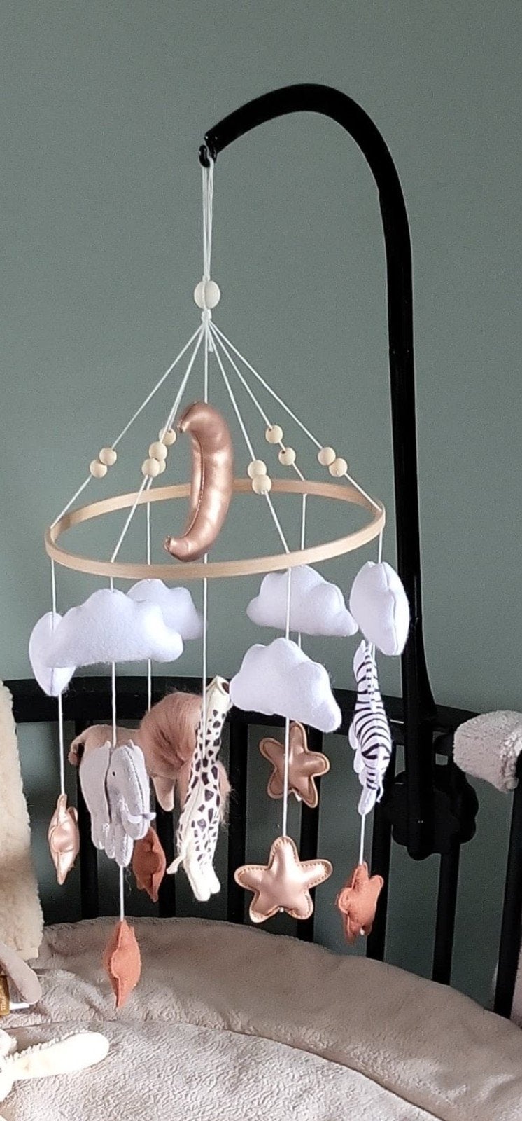 Mooie babymobiel met safaridieren, Ophalen, Zo goed als nieuw, Overige typen