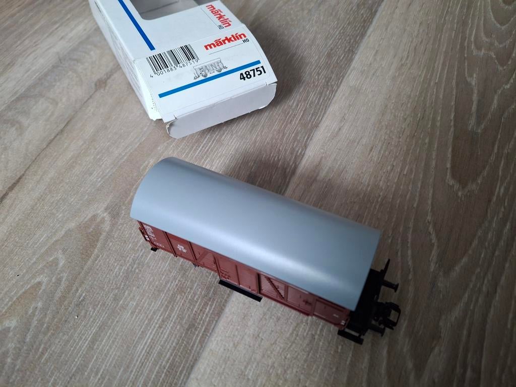 Marklïn HO 48751 goederenwagon DB, Hobby en Vrije tijd, Modeltreinen | H0, Wisselstroom, Wagon, Ophalen of Verzenden, Zo goed als nieuw