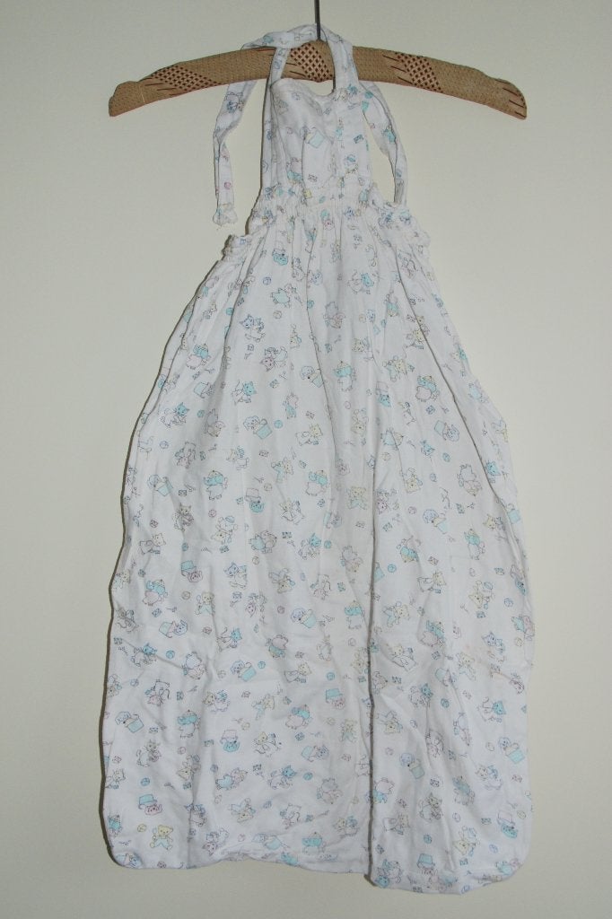 Lief vintage pyjama jasje met trappelzak / bakerzak dieren, Verzenden, Gebruikt, Bakerzak of Bakerdoek