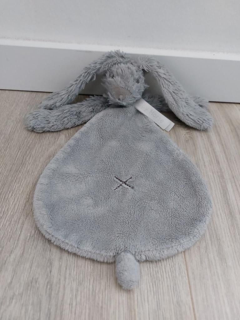 Knuffel knuffeldoekje happy horse konijn Richie grijs L1827, Kinderen en Baby's, Speelgoed | Knuffels en Pluche, Ophalen of Verzenden