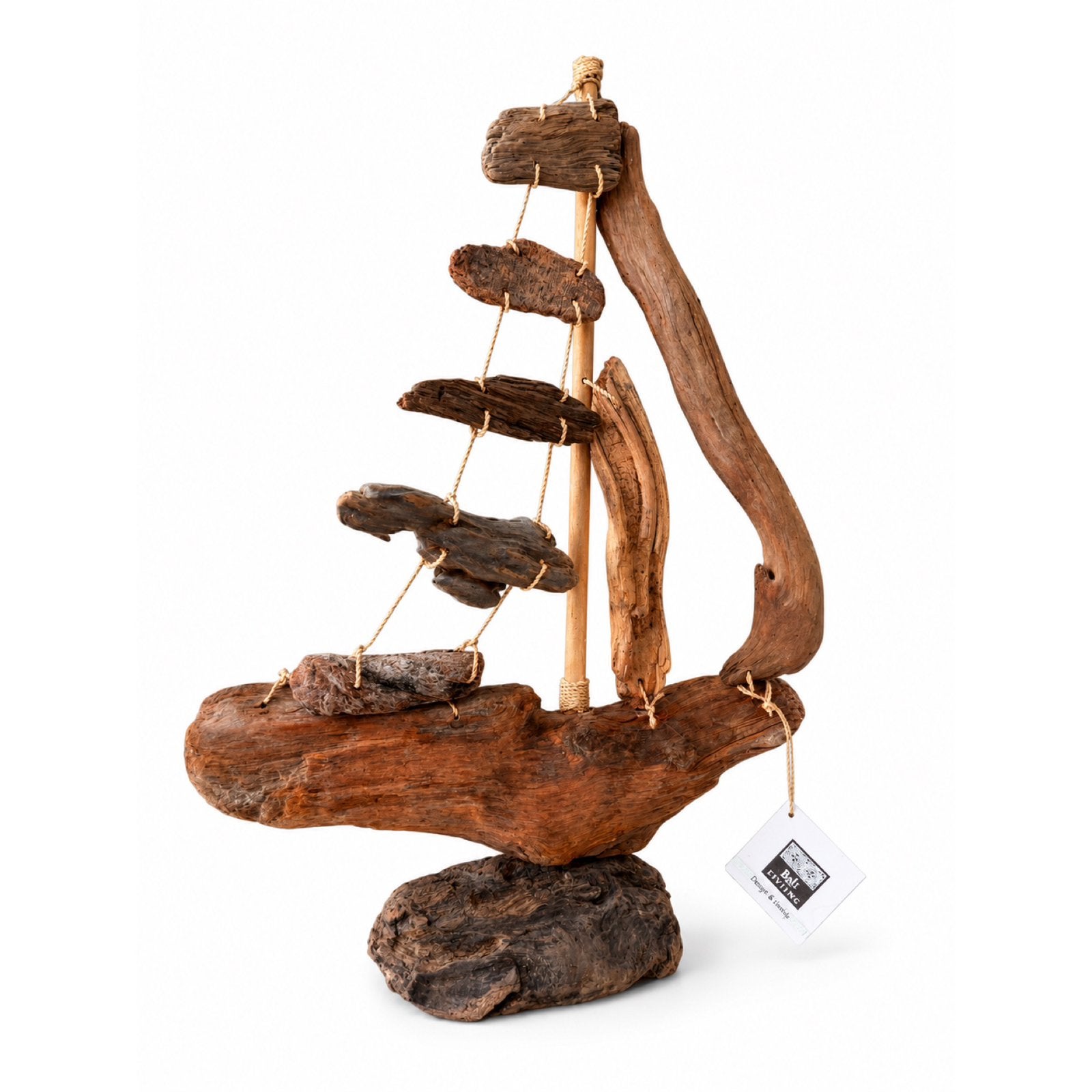 Grote handgemaakte houten boot - Bali Styling decoratie, Hout, Gebruikt, Ophalen of Verzenden, Landelijk