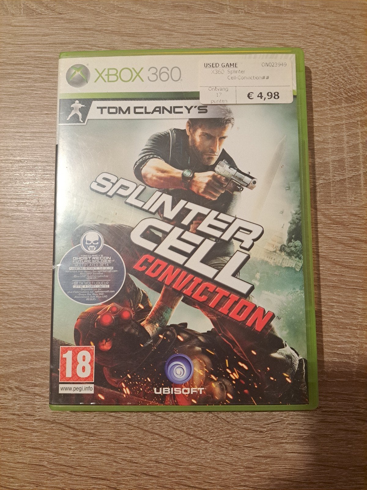 Tom Clancy's Splinter Cell Conviction Xbox 360, Avontuur en Actie, Gebruikt, Vanaf 18 jaar, Gekoppelde computers