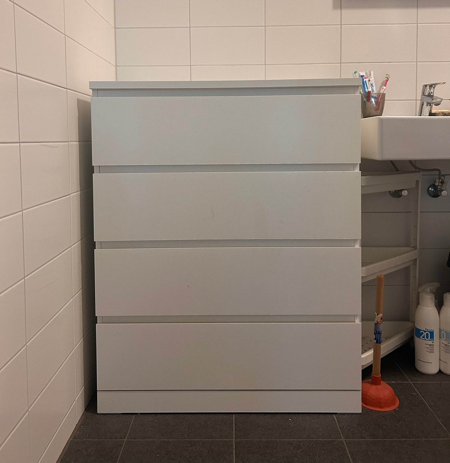 IKEA MALM Chest of 4 Drawers – White (80  100 cm), Ophalen, 25 tot 50 cm, 50 tot 100 cm