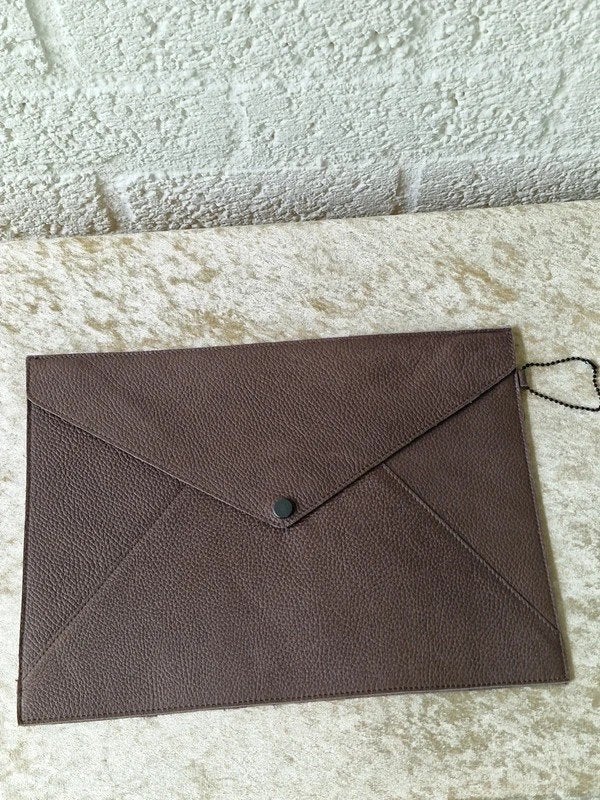 Werner Christ Greige Leren A4 Laptop Sleeve, Ophalen of Verzenden